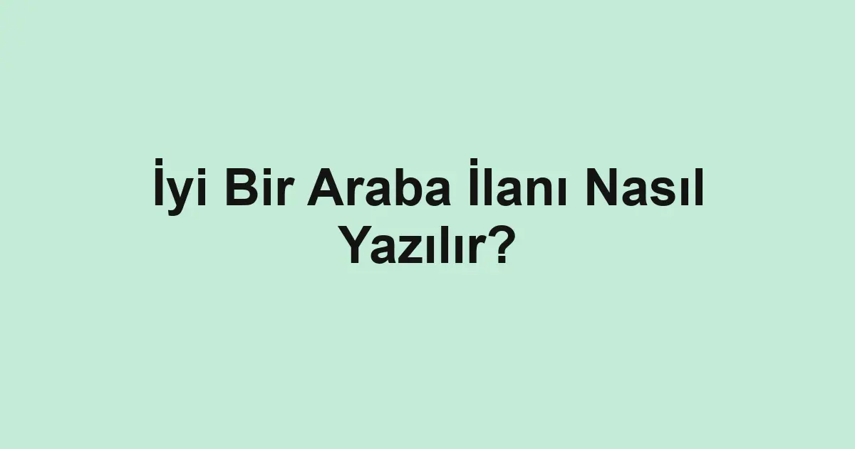 araba ilanları