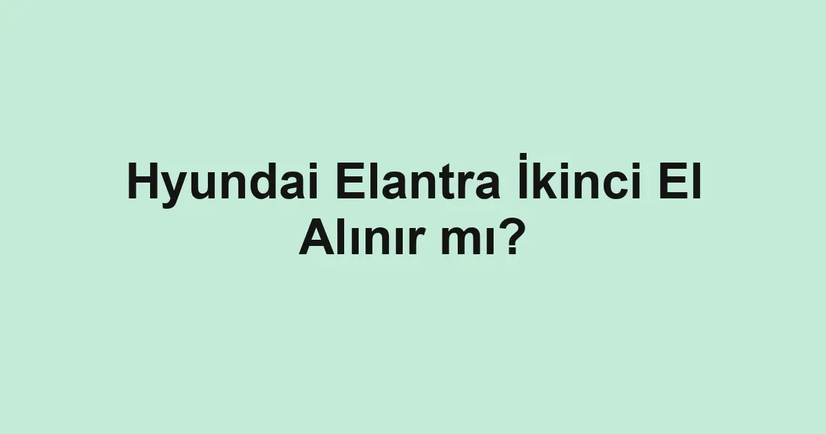 ikinci el araba
