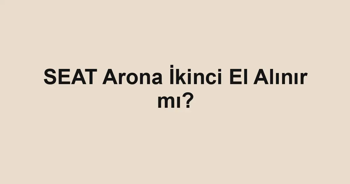 ikinci el araba