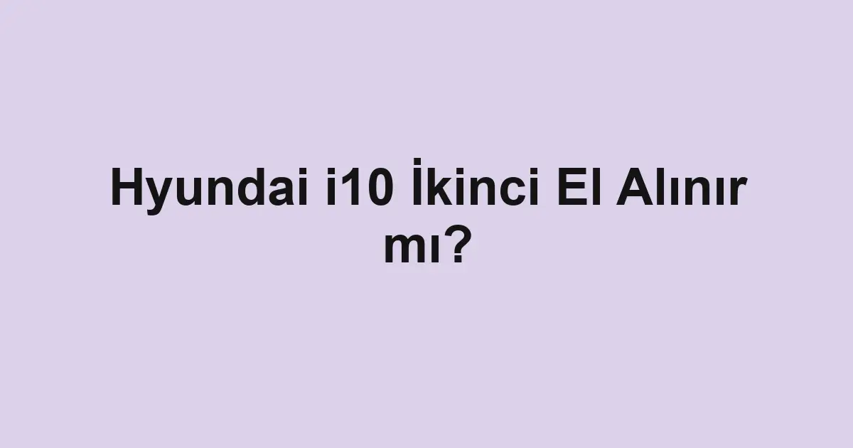 ikinci el araba
