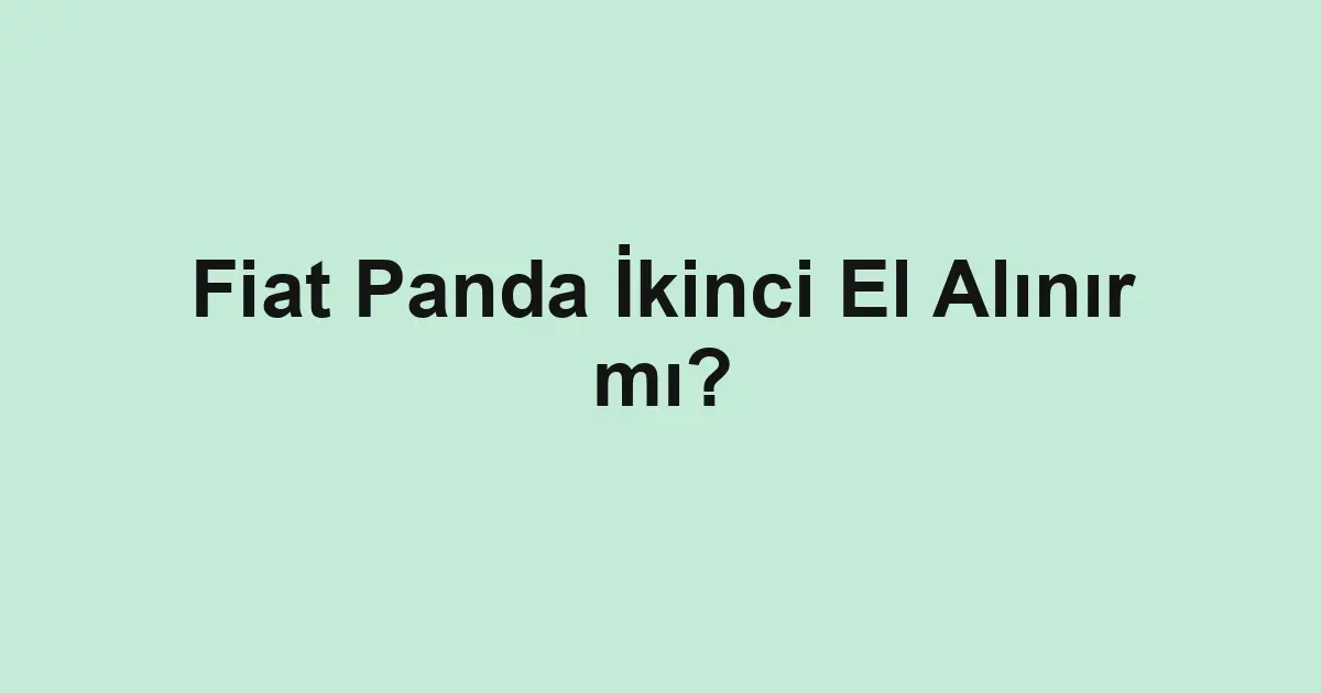ikinci el araba