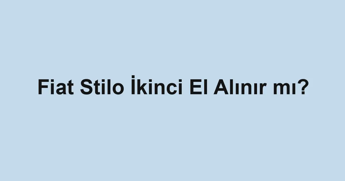 ikinci el araba