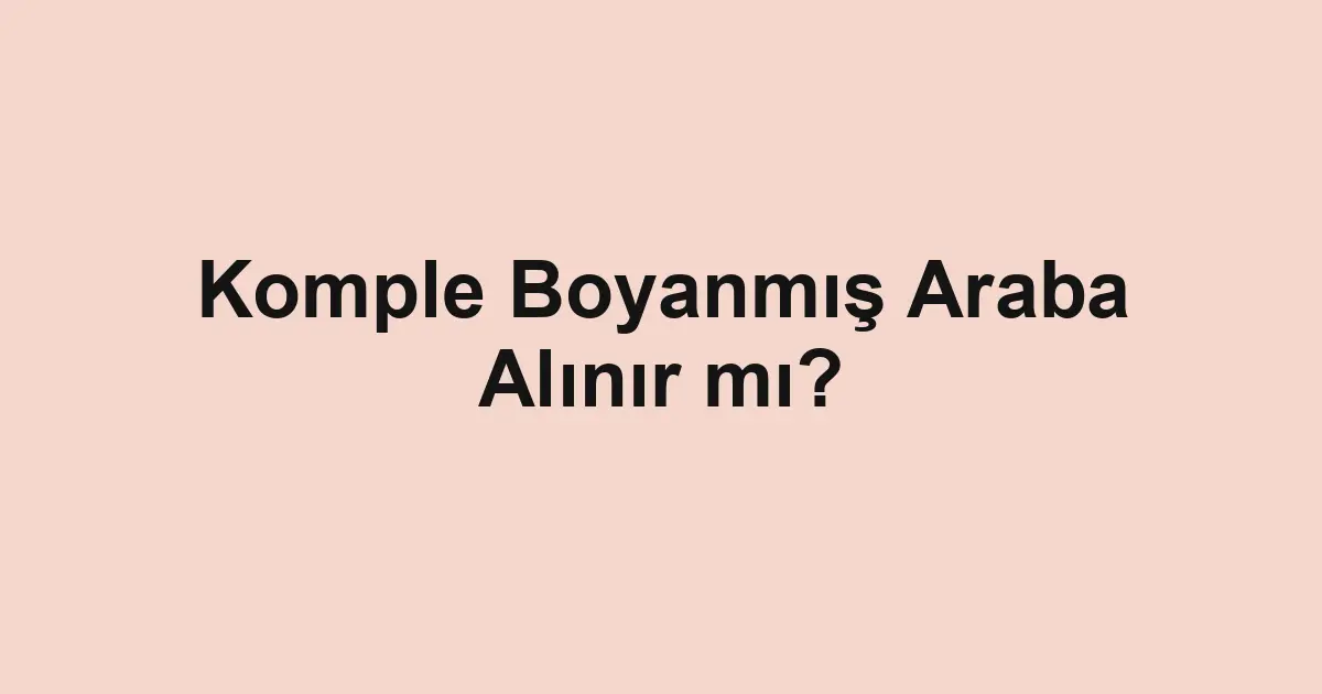 ikinci el araba