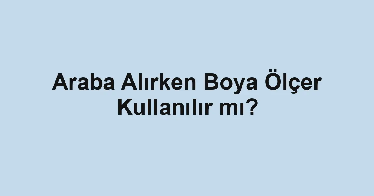 ikinci el araba
