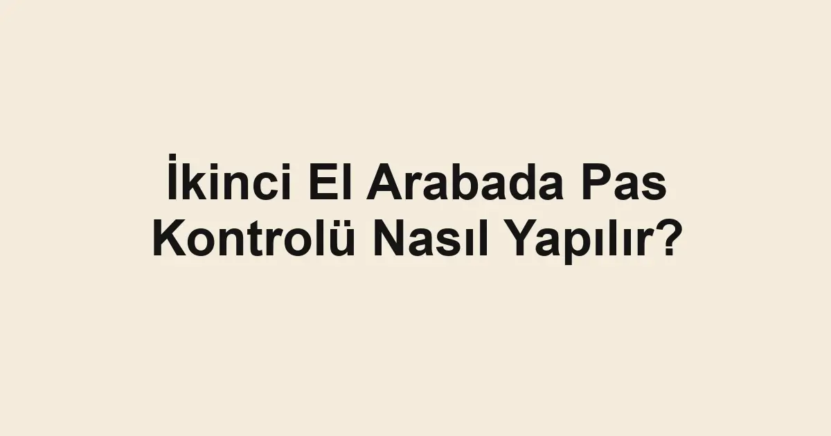 ikinci el araba