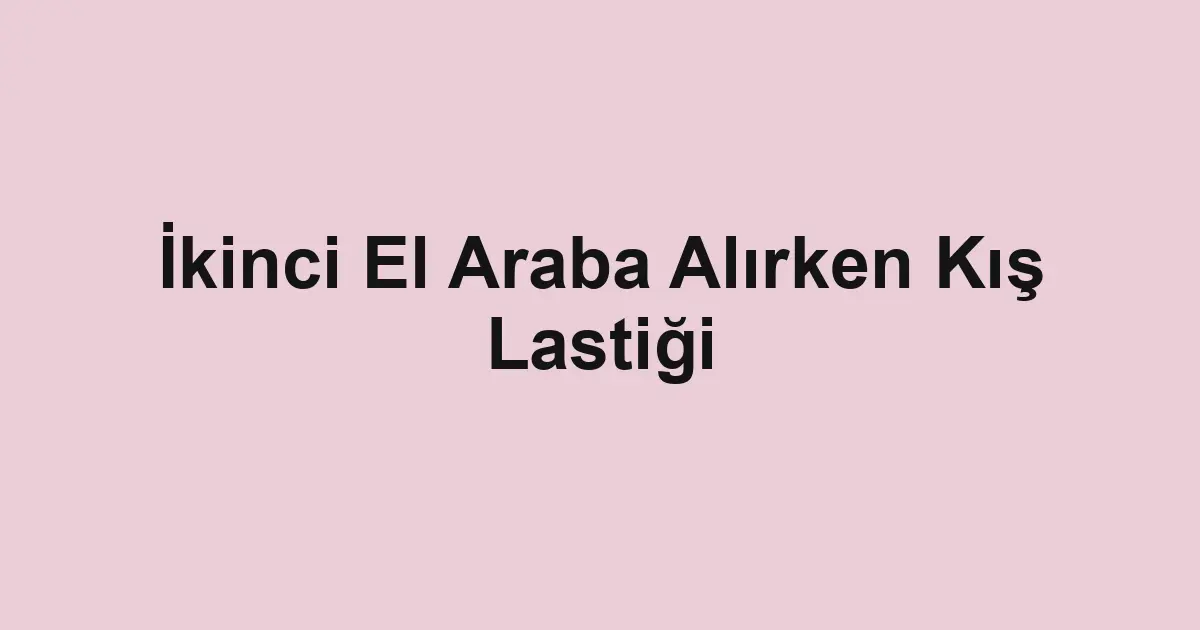 ikinci el araba