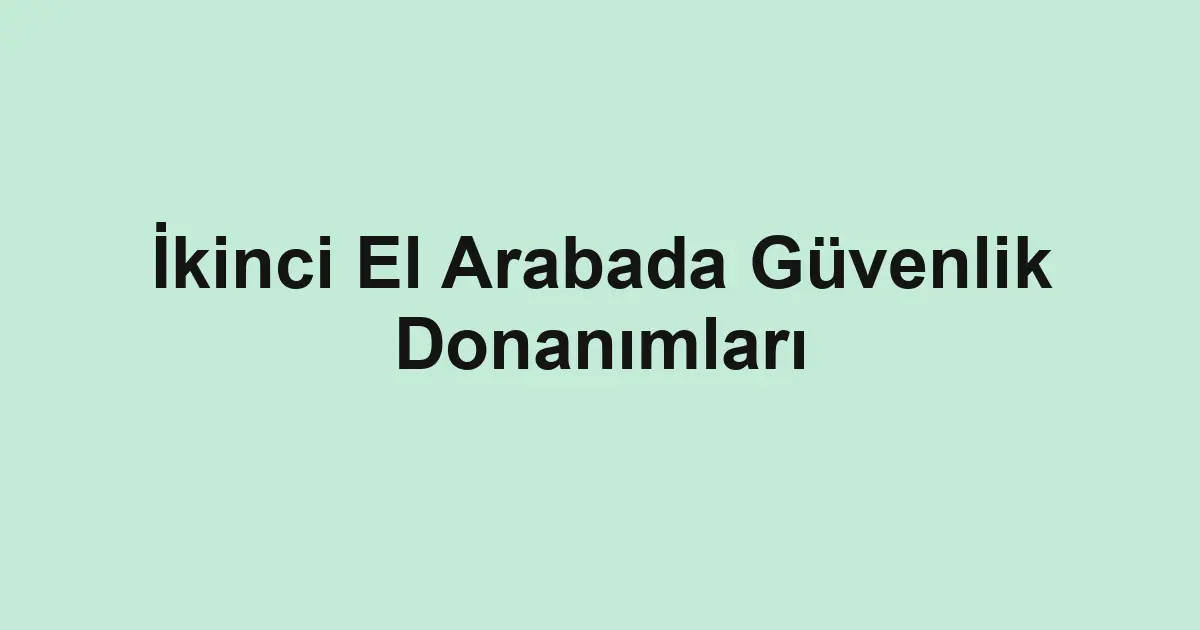 ikinci el araba
