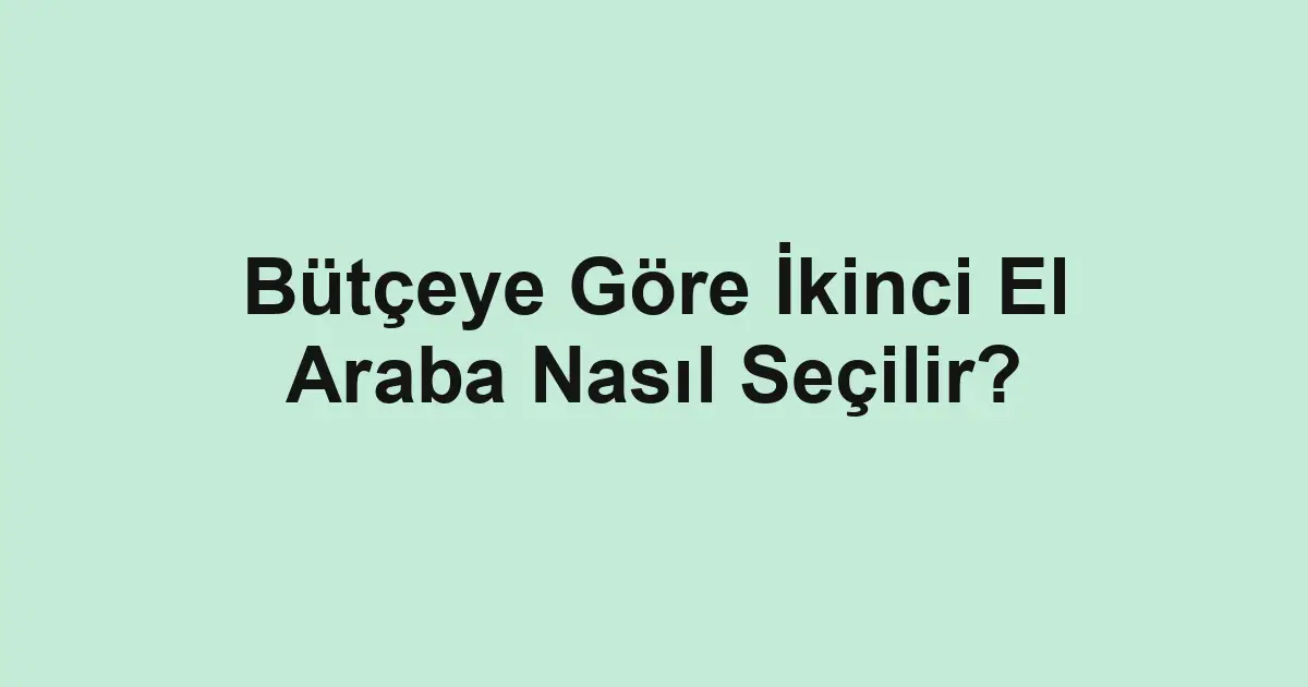 ikinci el araba