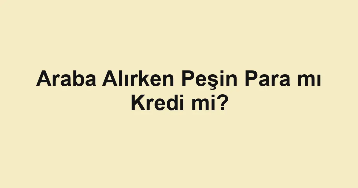 ikinci el araba