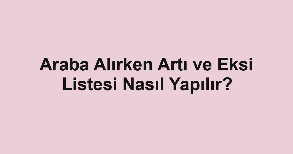 ikinci el araba
