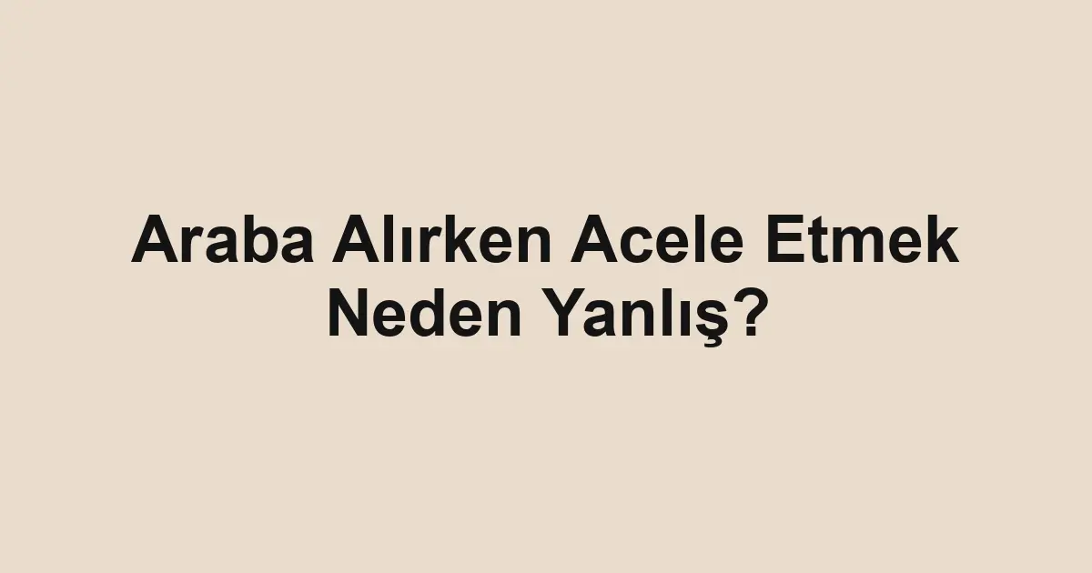 ikinci el araba