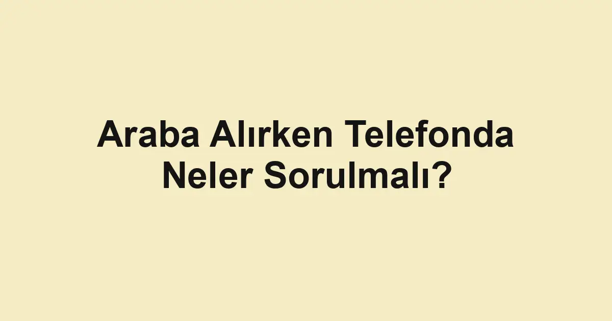 ikinci el araba