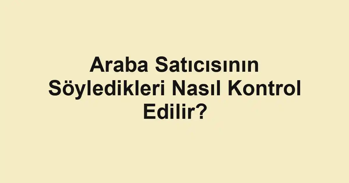 ikinci el araba