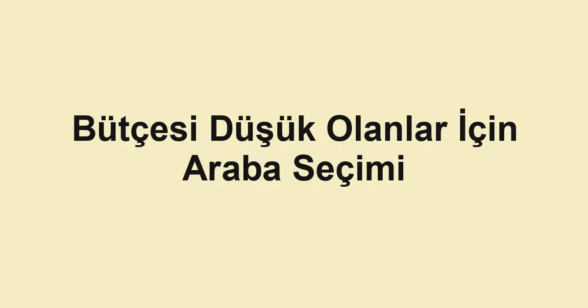ikinci el araba