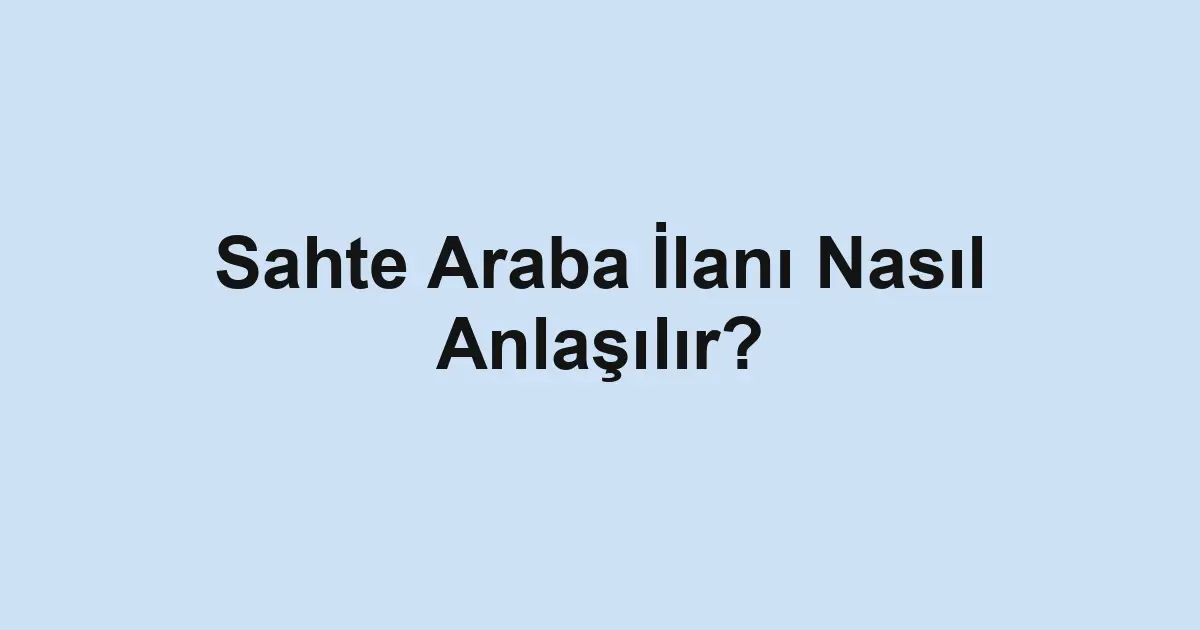 ikinci el araba