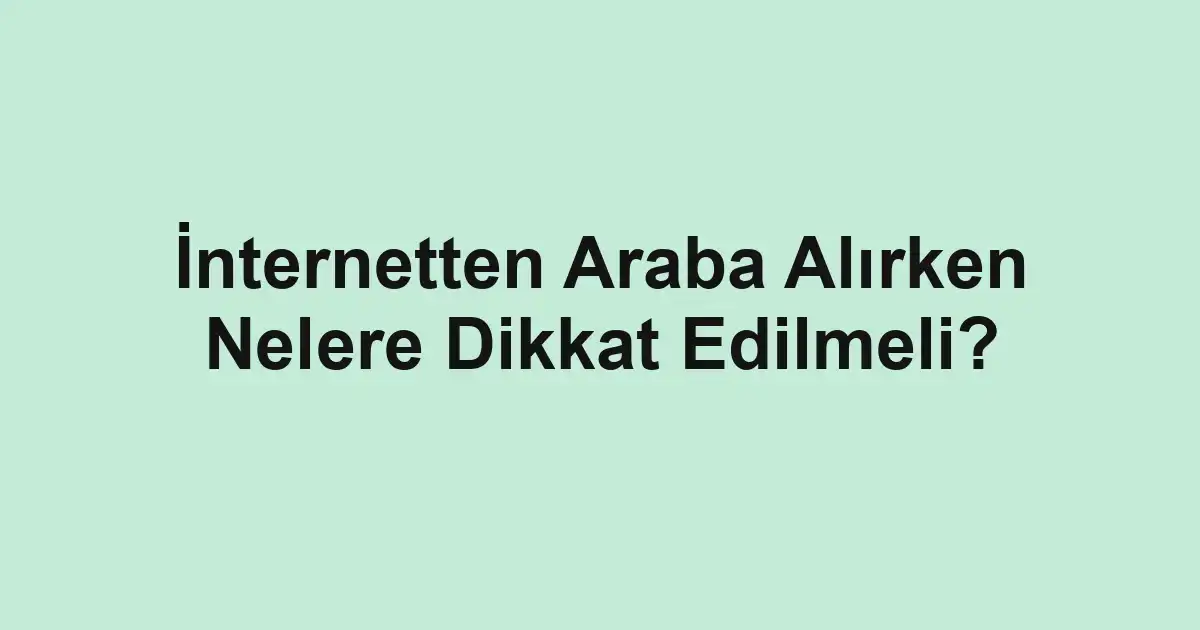 ikinci el araba