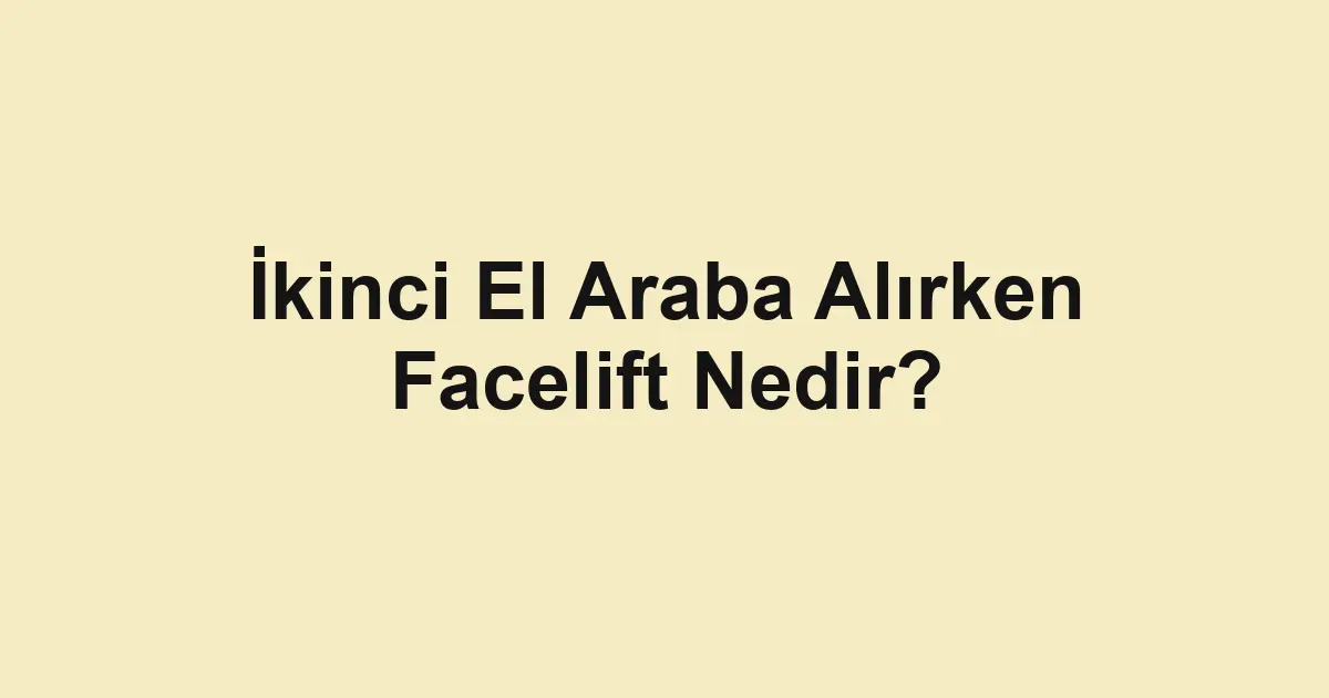 ikinci el araba