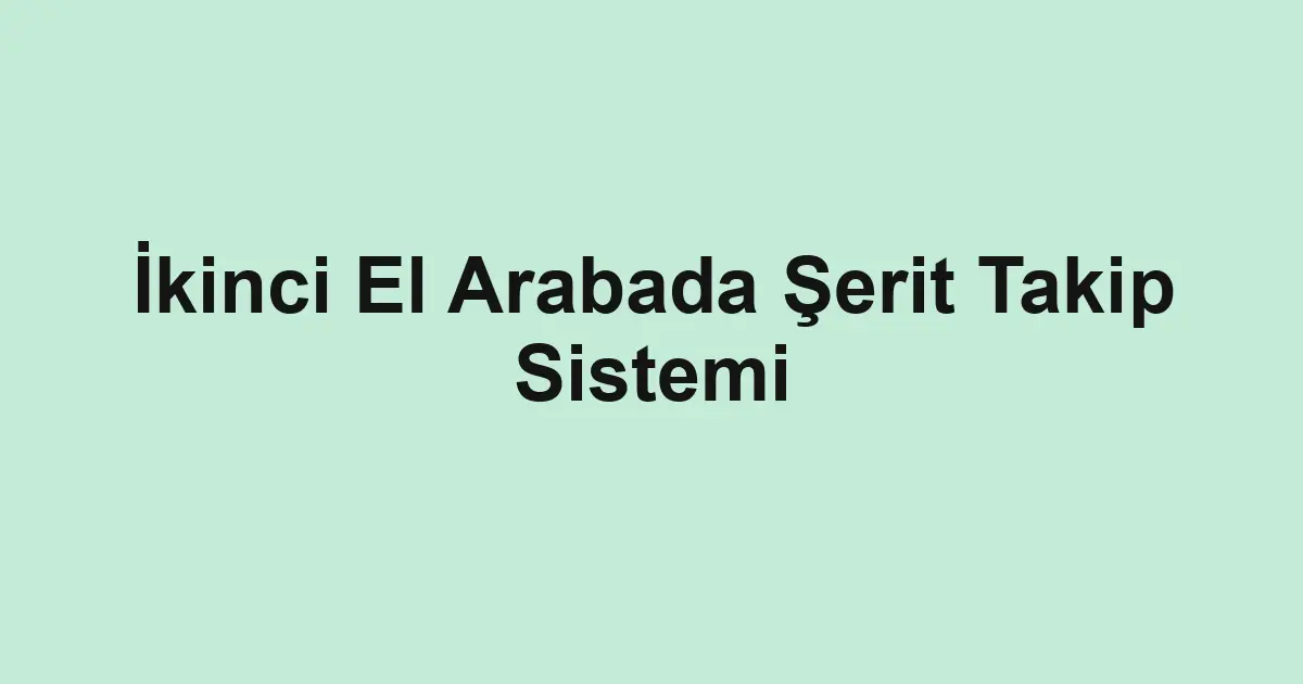 ikinci el araba