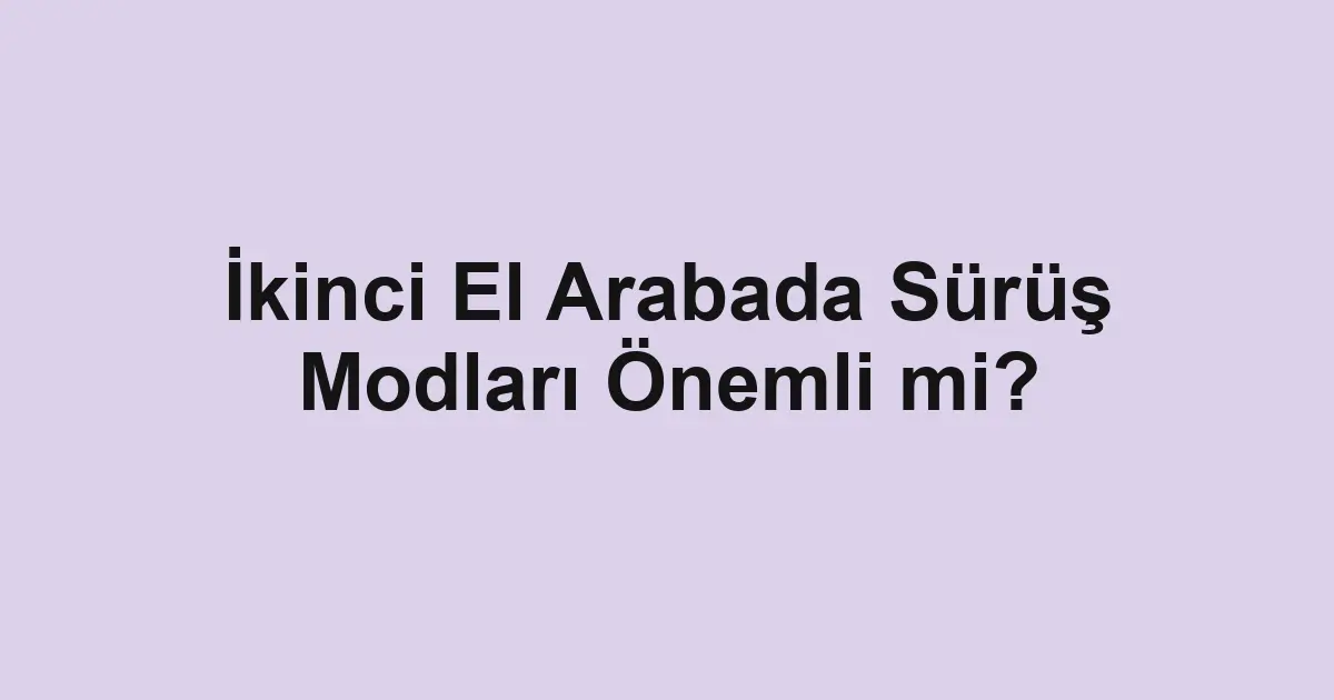 ikinci el araba