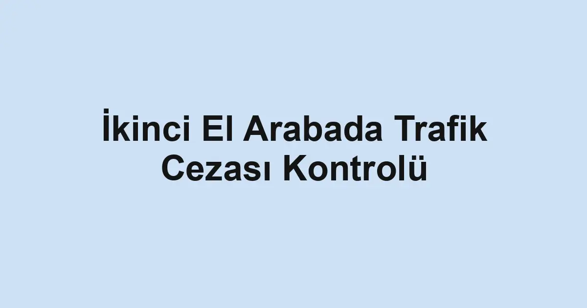 ikinci el araba
