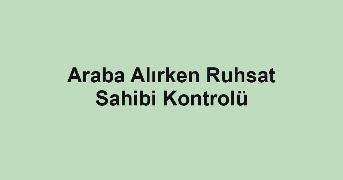 ikinci el araba