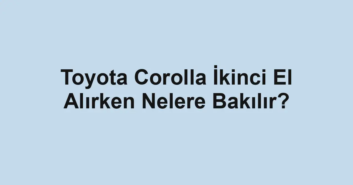 ikinci el araba
