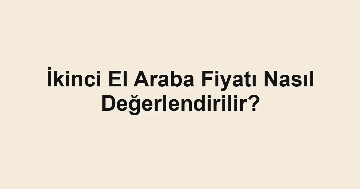 ikinci el araba