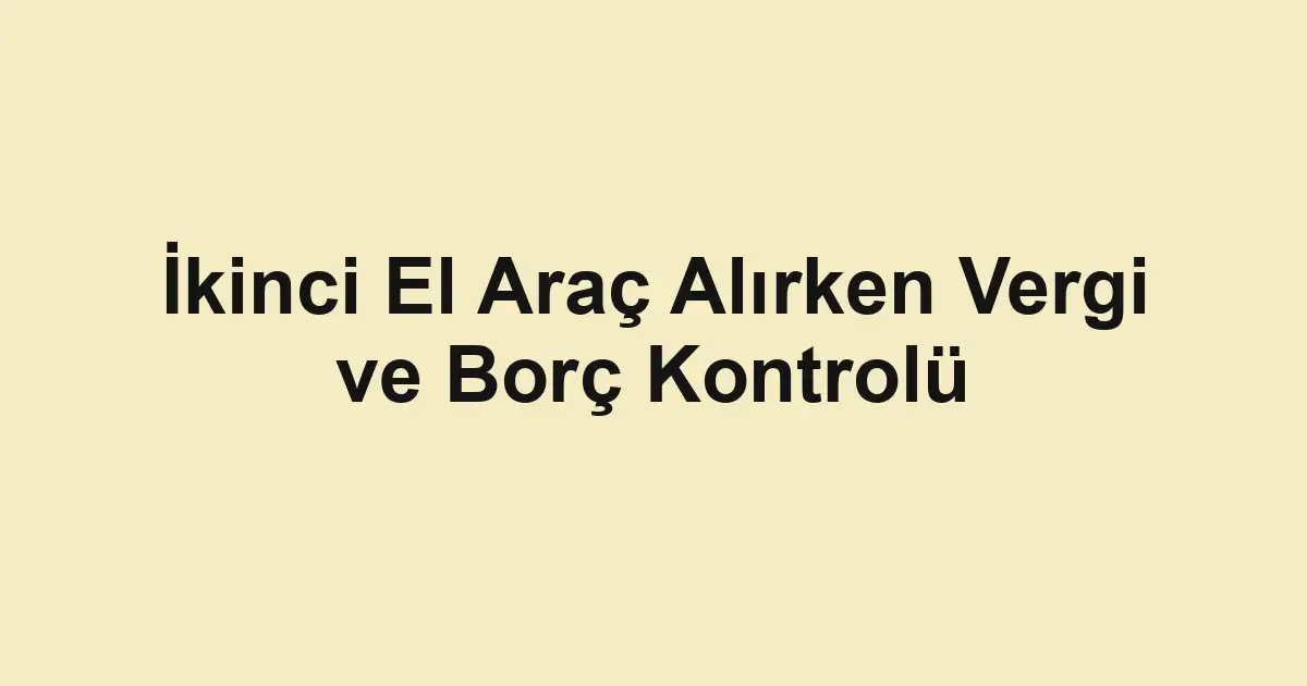 ikinci el araba