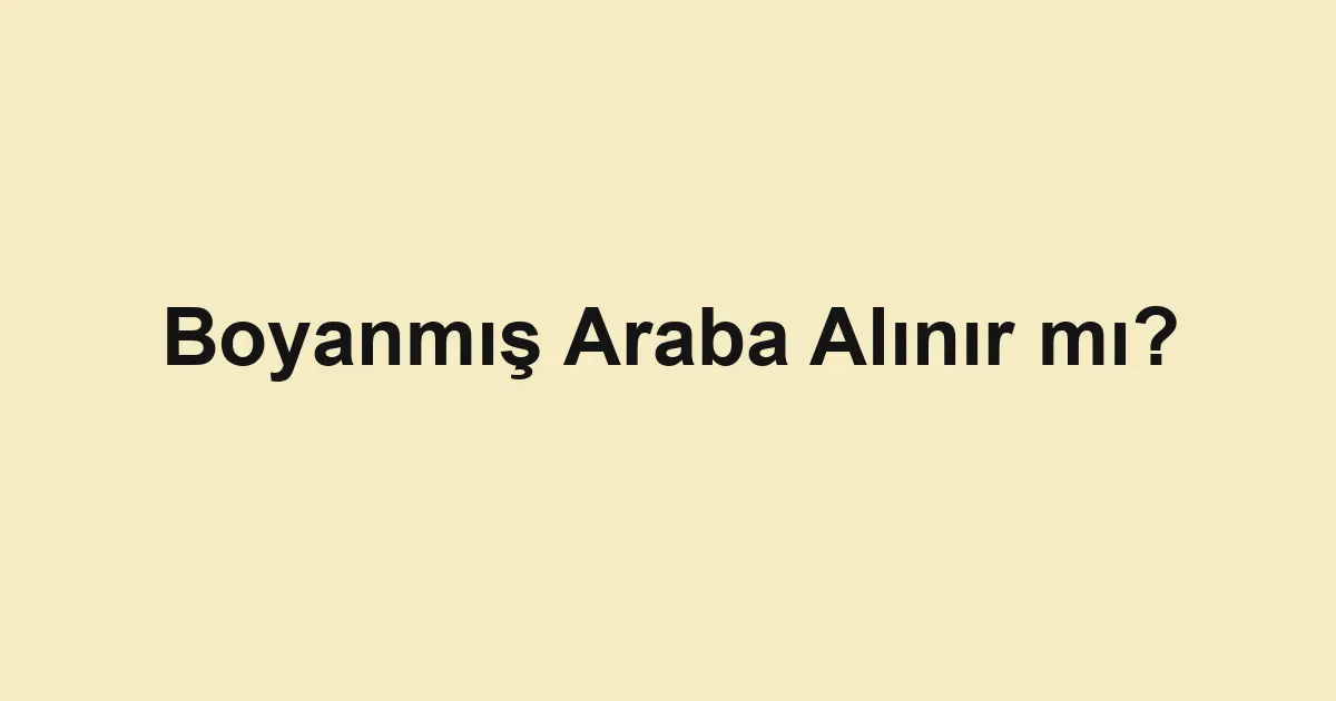 ikinci el araba