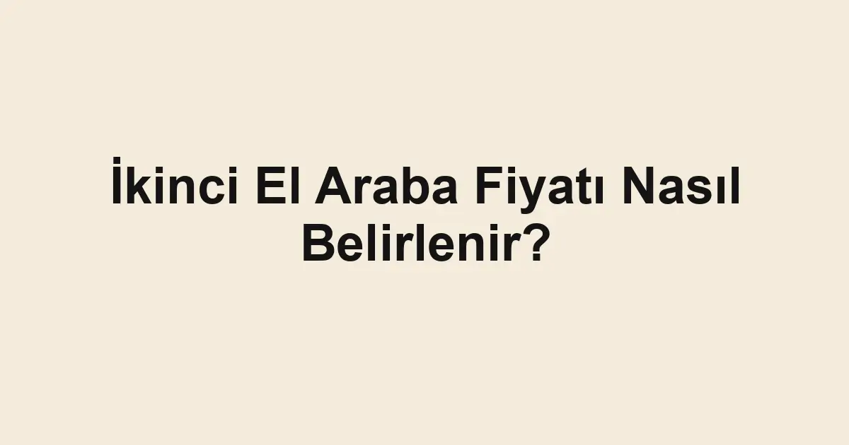 ikinci el araba