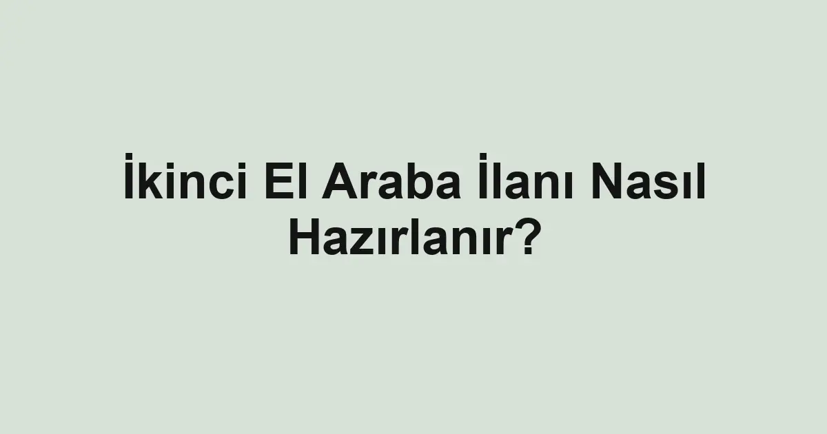 ikinci el araba