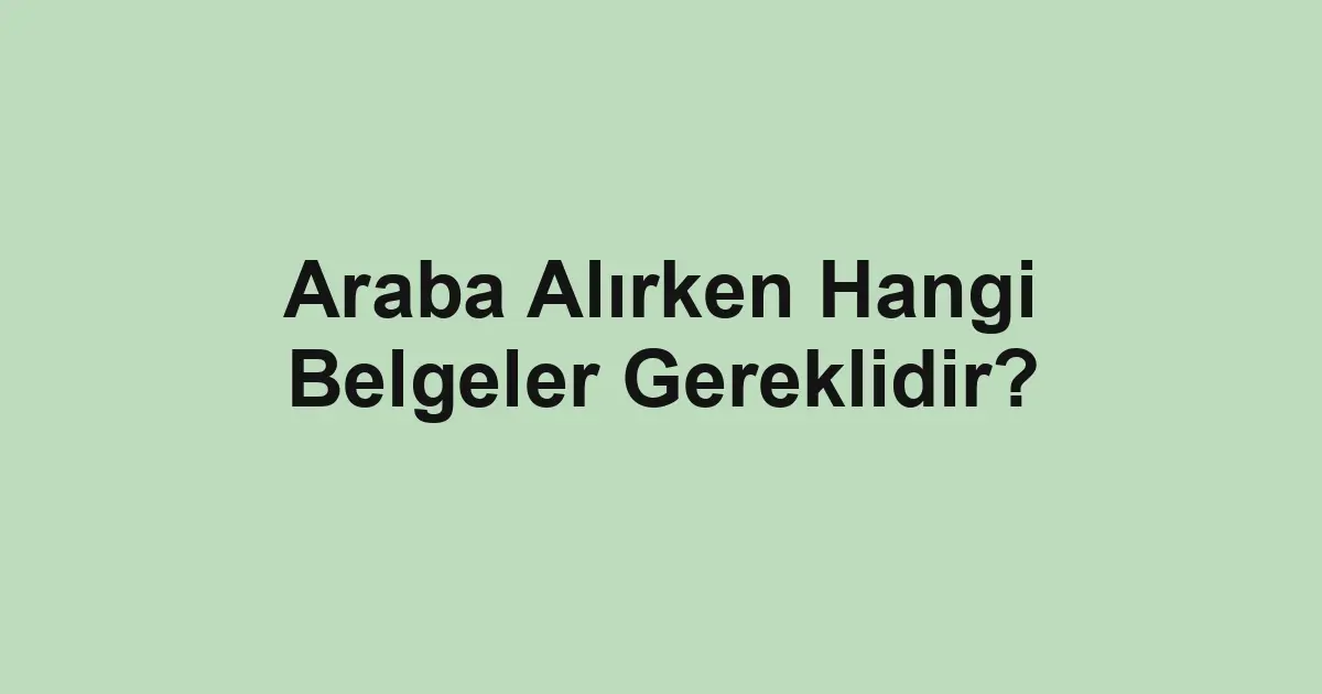 ikinci el araba