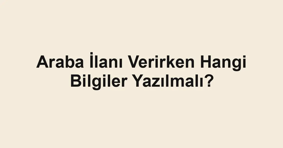 ikinci el araba