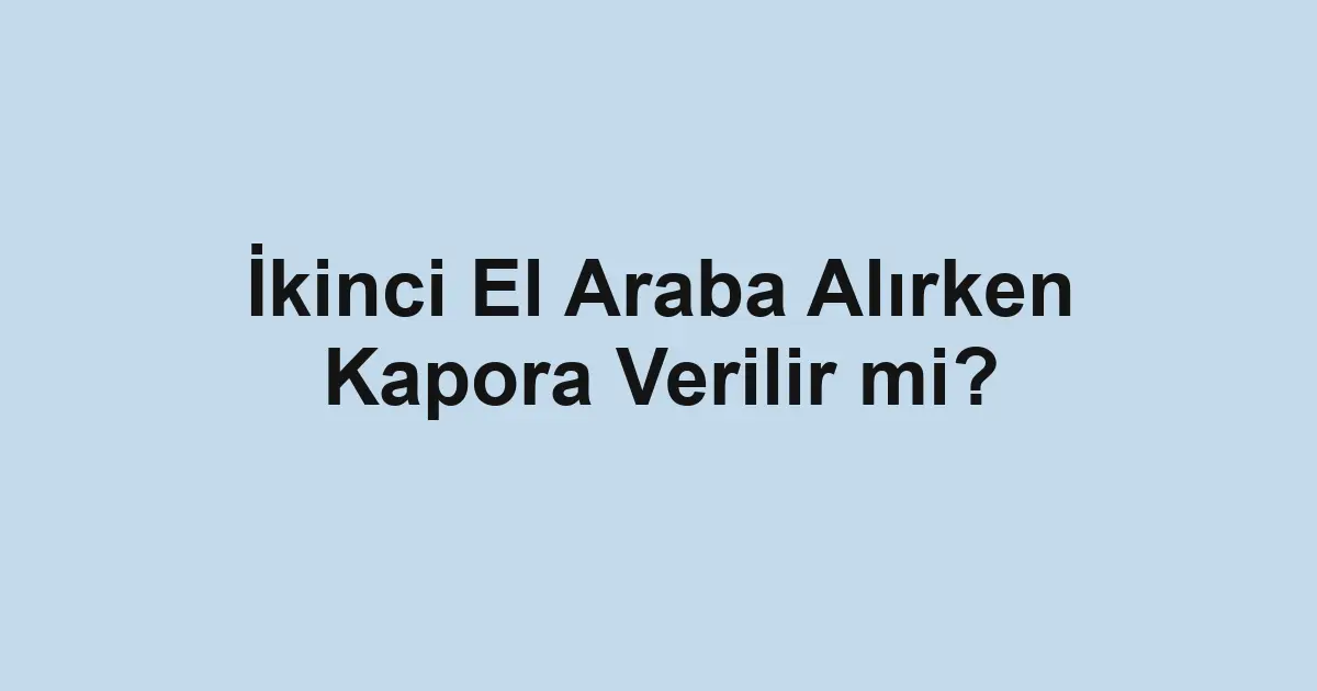 ikinci el araba