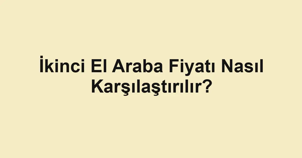 ikinci el araba