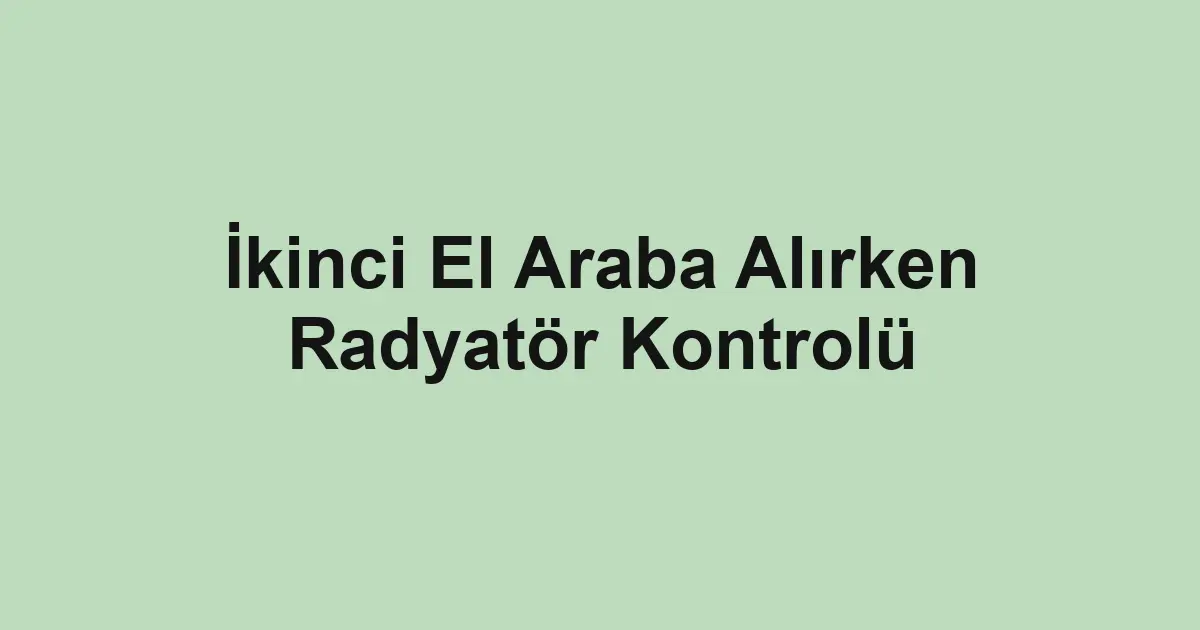 ikinci el araba