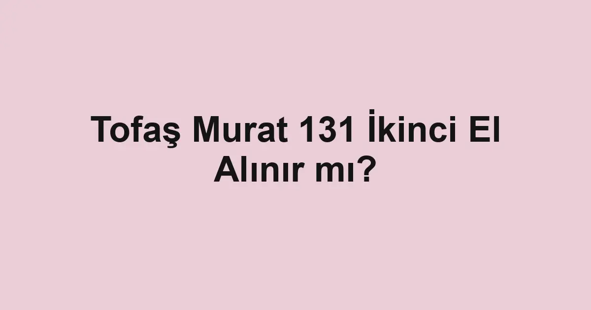 ikinci el araba