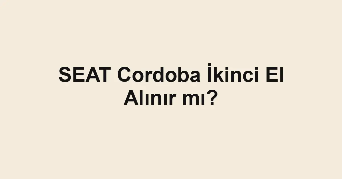 Satılık araba