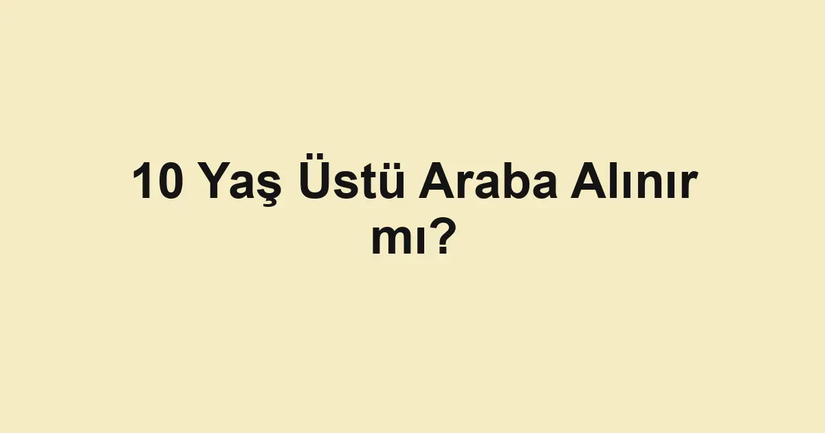 Satılık araba