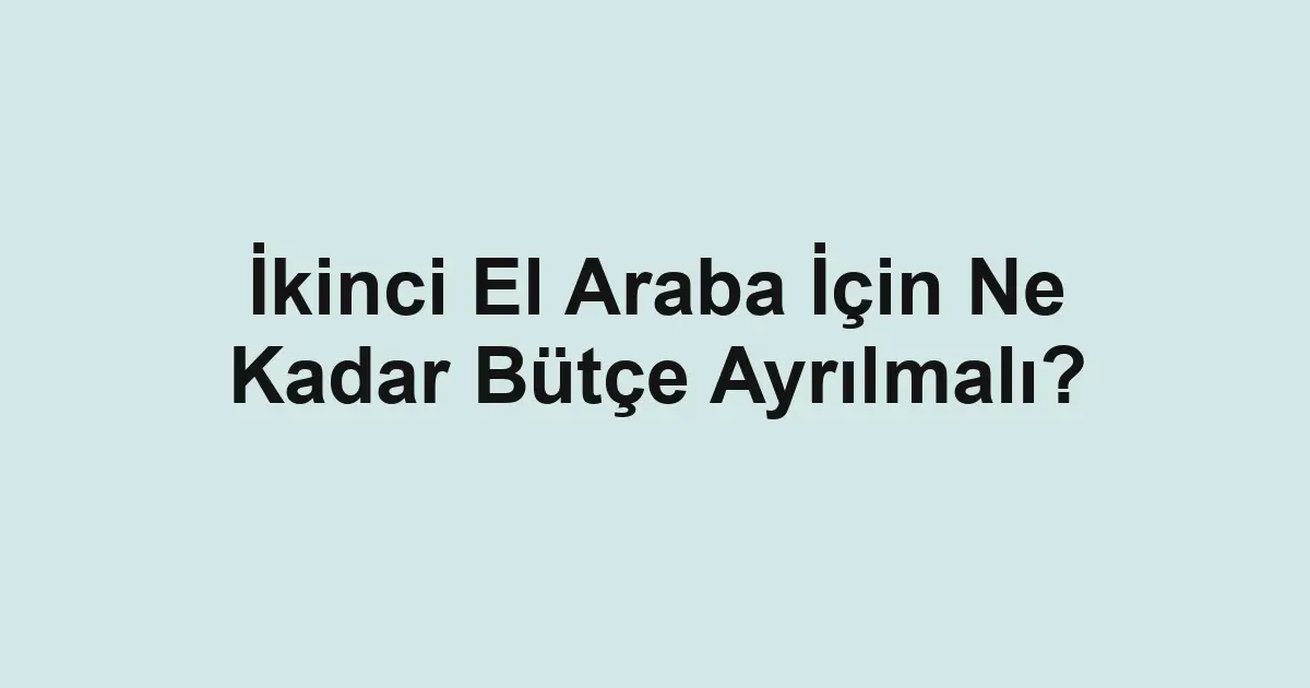Satılık araba