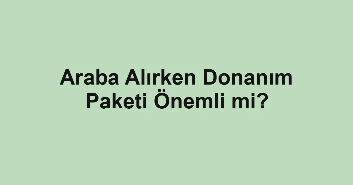 Satılık araba