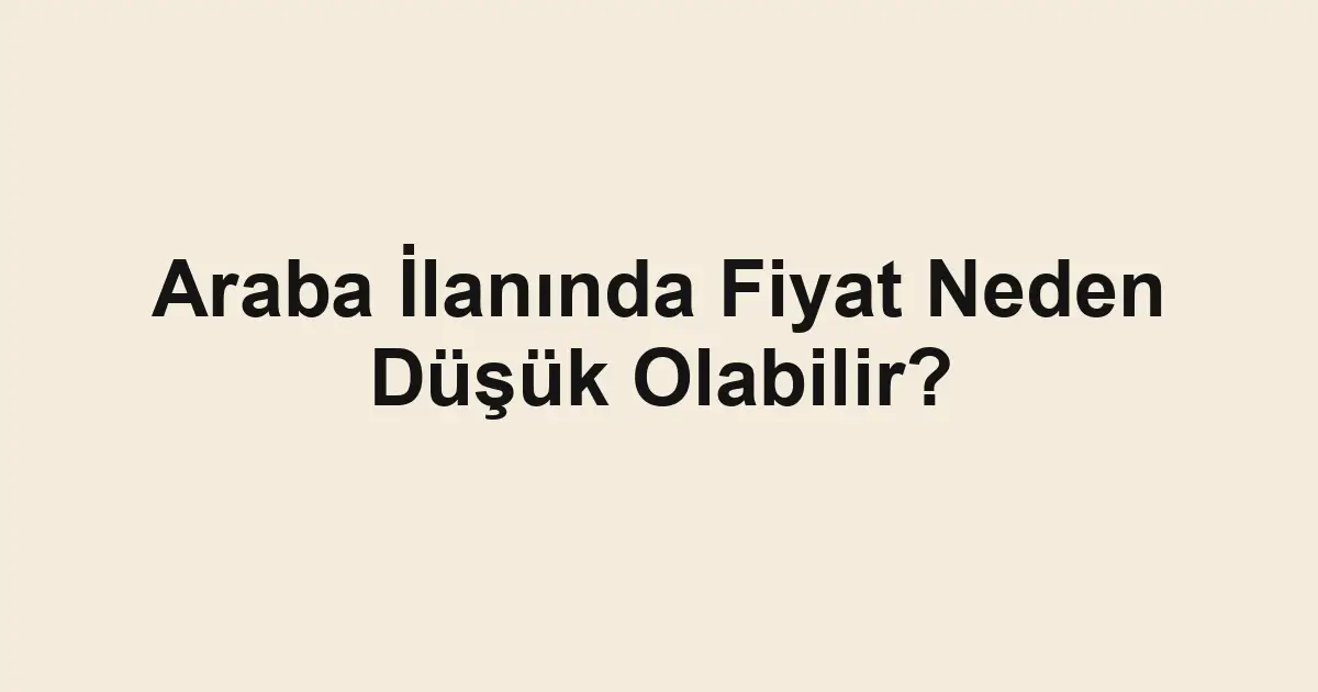 Satılık araba