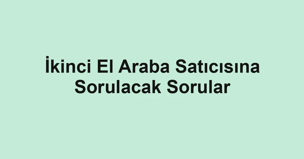 Satılık araba