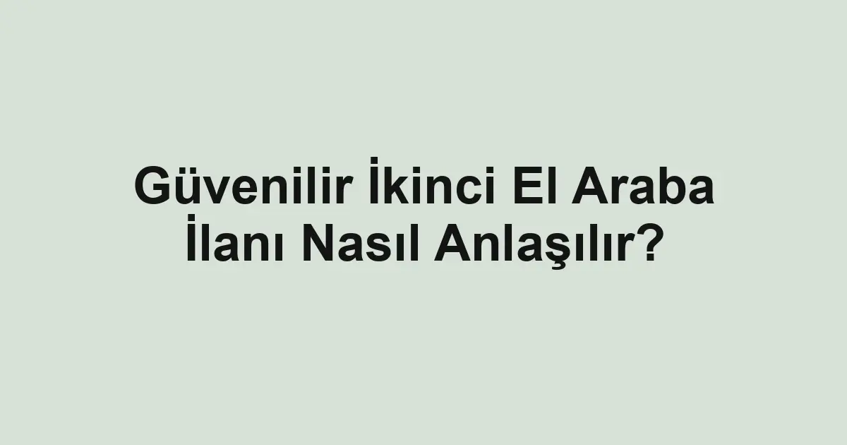 Satılık araba