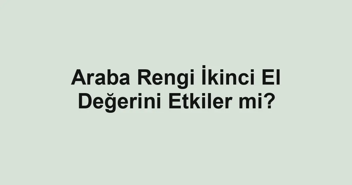 Satılık araba
