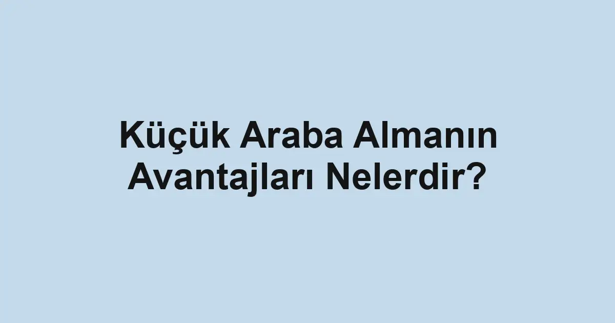 Satılık araba