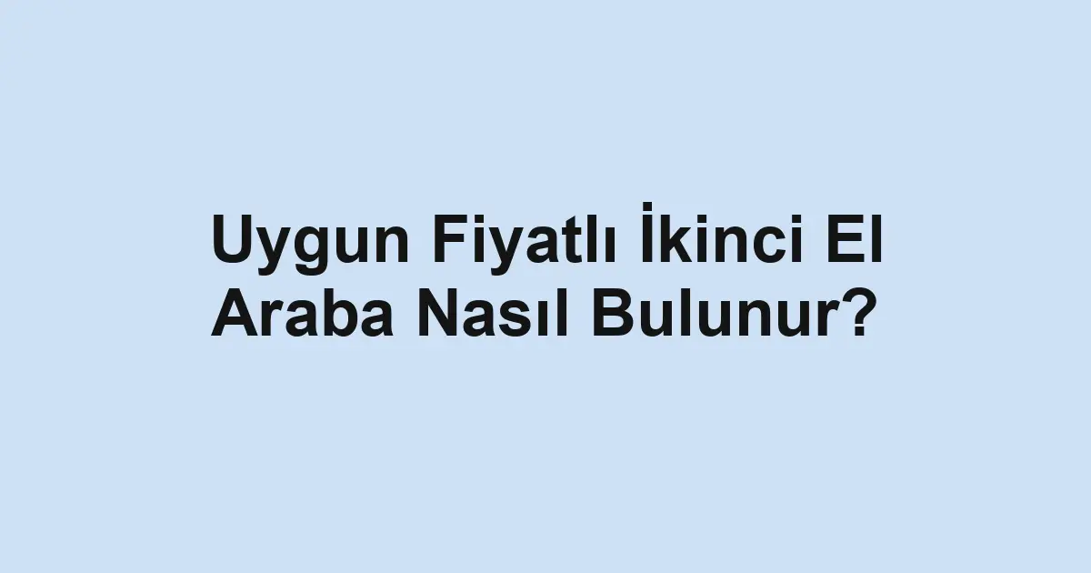 Satılık araba