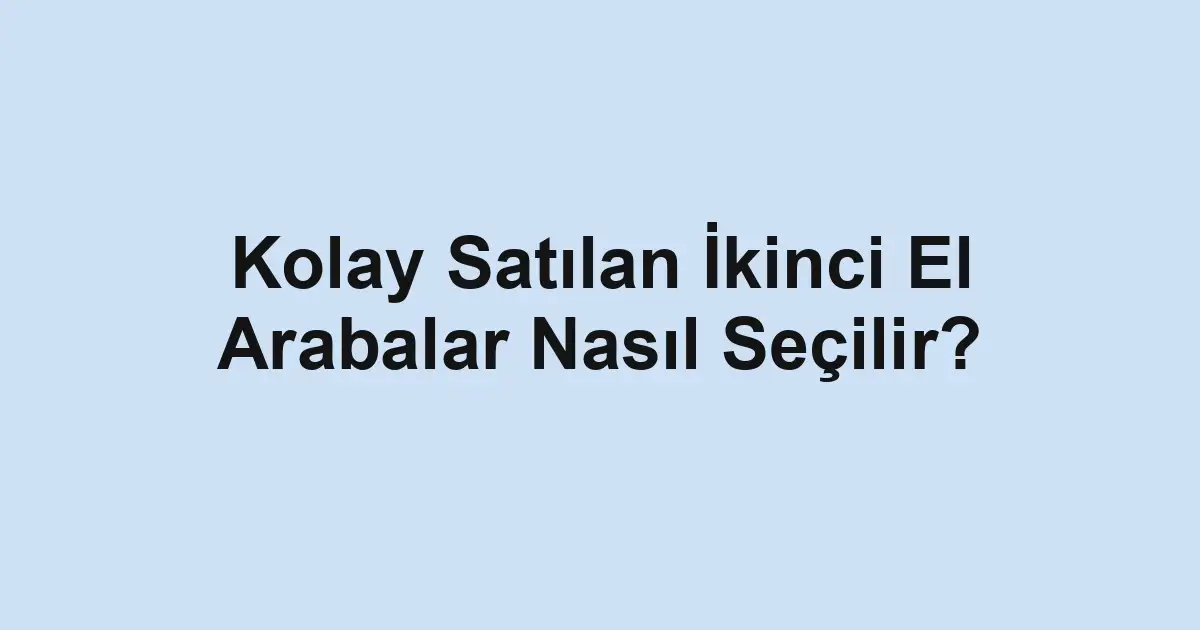 Satılık araba