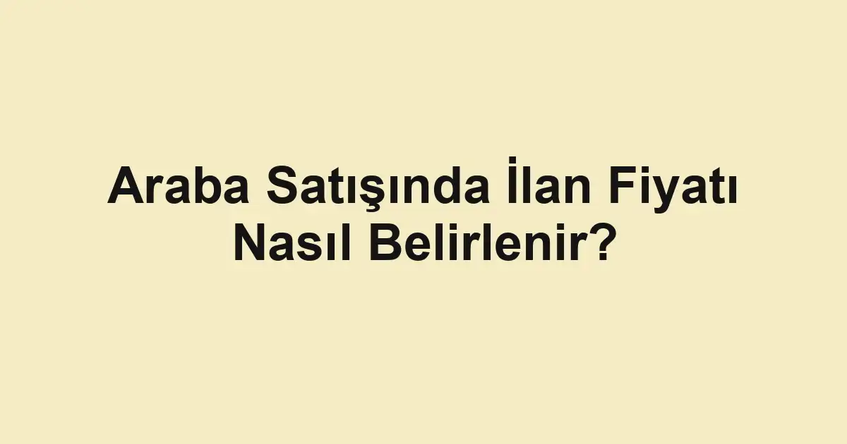 Satılık araba