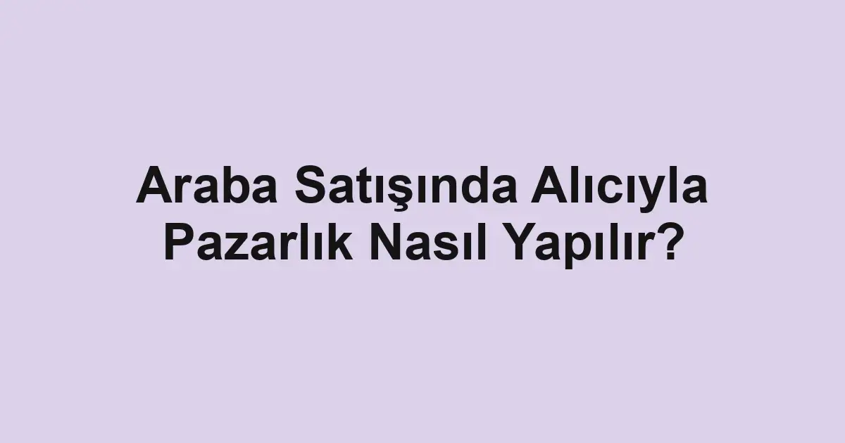 Satılık araba